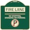 Signmission Fire Lane No Stopping Standing or Parking Heavy-Gauge Aluminum Sign, 18" x 18", G-1818-24001 A-DES-G-1818-24001 - alternate 1